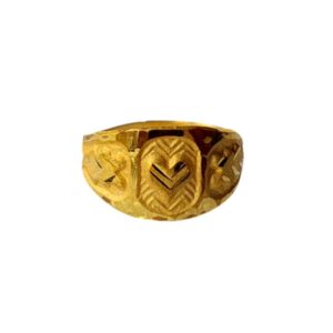Solid 22K/18K/14K Fine Gold Certified Stamped Leaf Design Kid's Ring
