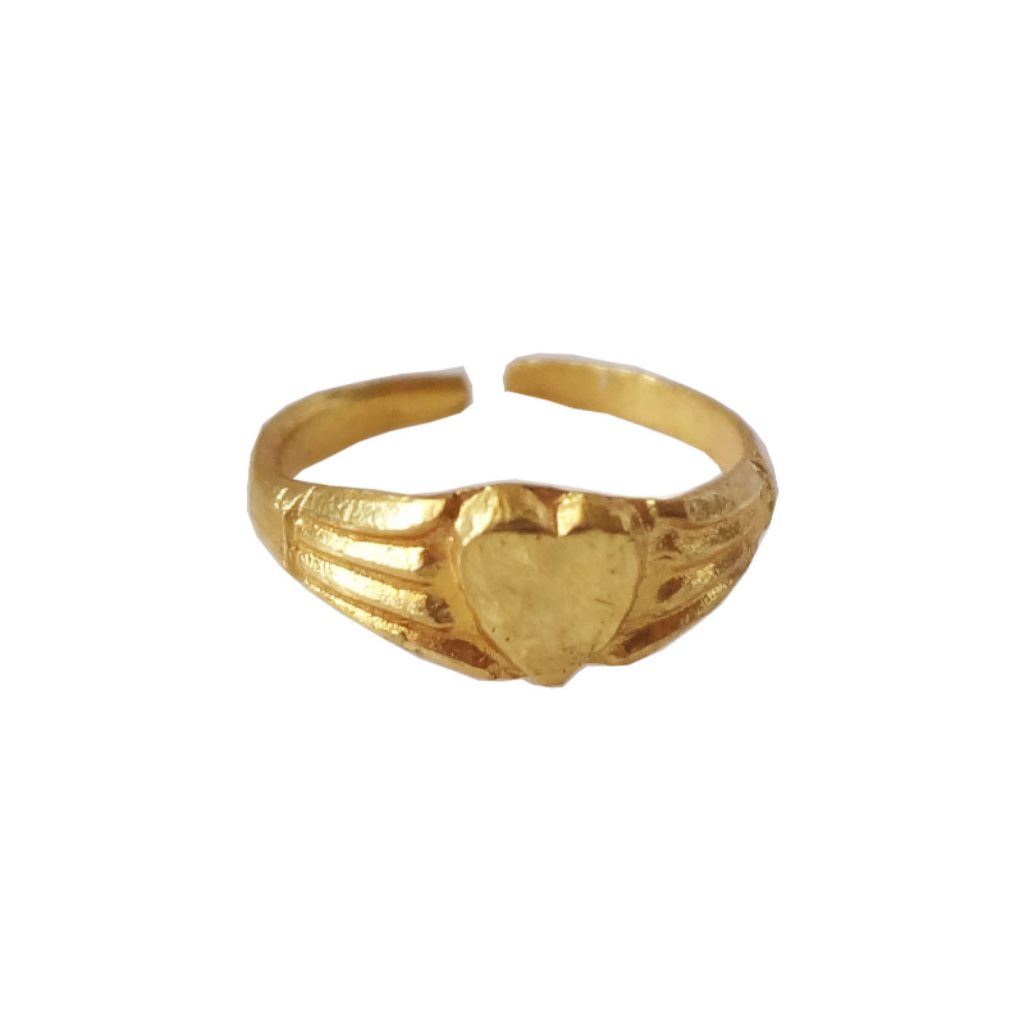 Solid 22K/18K/14K Fine Gold Certified Stamped Heart Shape Design Kid's Ring