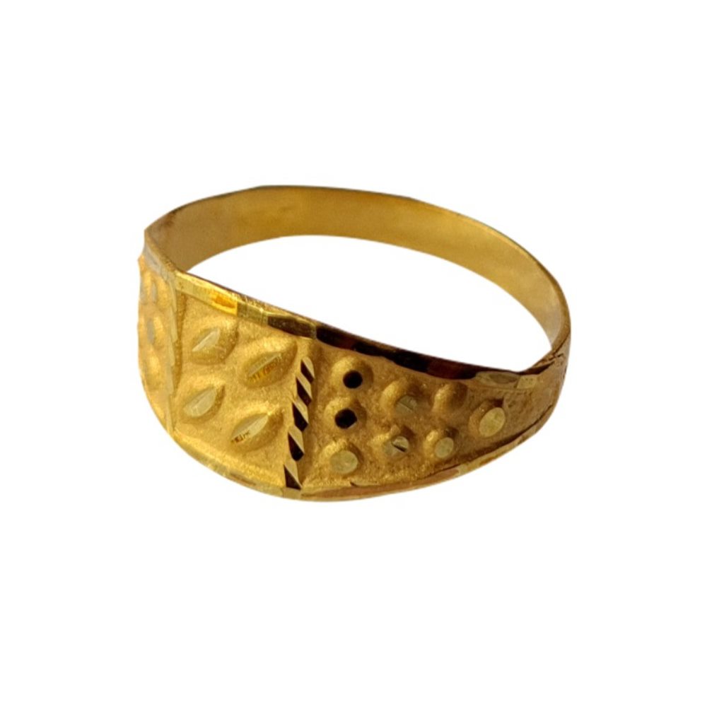 Solid 22K/18K/14K Fine Gold Certified Stamped Square Design Kid's Ring