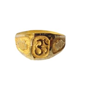 Solid 22K/18K/14K Fine Gold Certified Stamped Carved Om Design Kid's Ring
