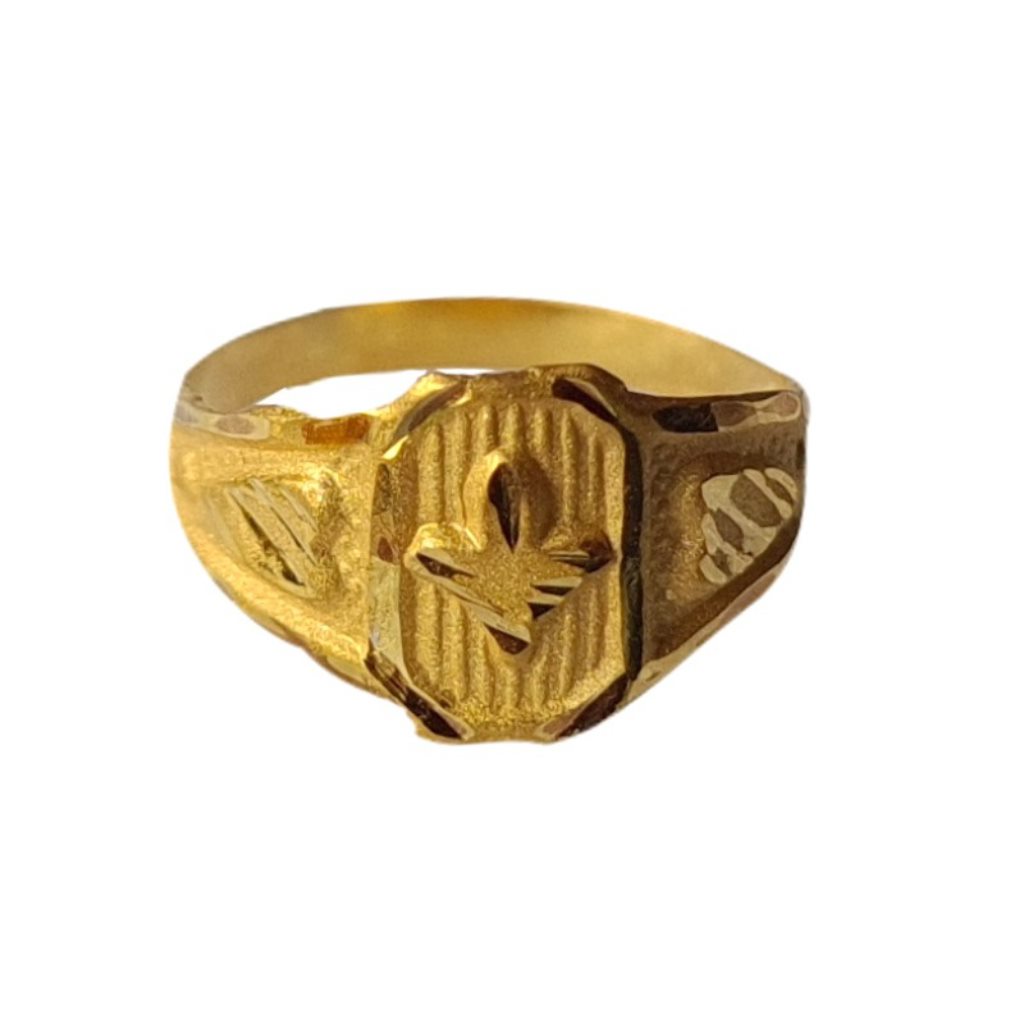 Solid 22K/18K/14K Fine Gold Certified Stamped Oval Flower Design Kid's Ring