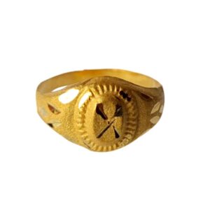 Solid 22K/18K/14K Fine Gold Certified Stamped Oval Design Kid's Ring