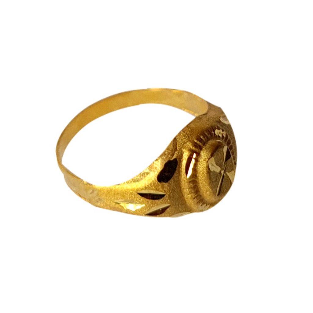 Solid 22K/18K/14K Fine Gold Certified Stamped Oval Design Kid's Ring