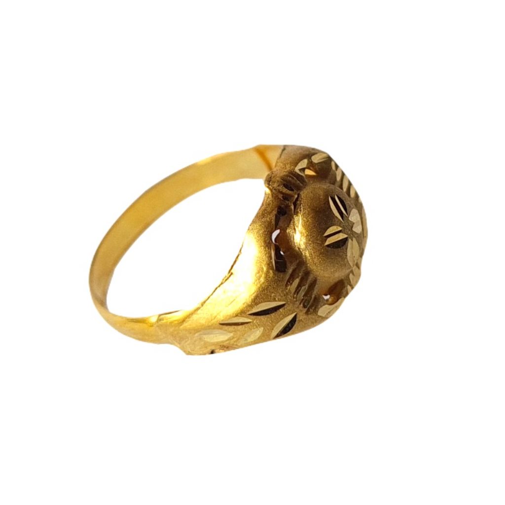 Solid 22K/18K/14K Fine Gold Certified Stamped Elegant 3d Design Kid's Ring