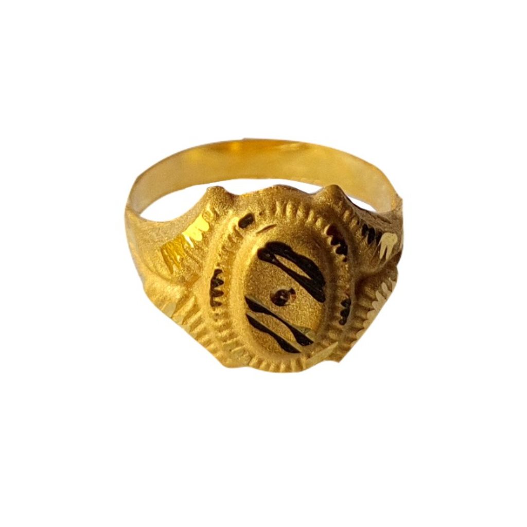 Solid 22K/18K/14K Fine Gold Certified Stamped Oval Design Kid's Ring