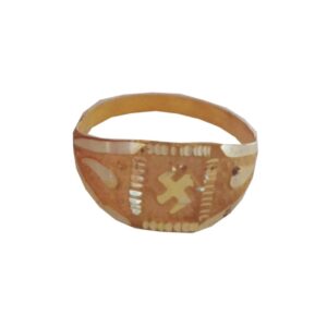 Solid 22K/18K/14K Fine Gold Certified Stamped Carved Design Kid's Ring
