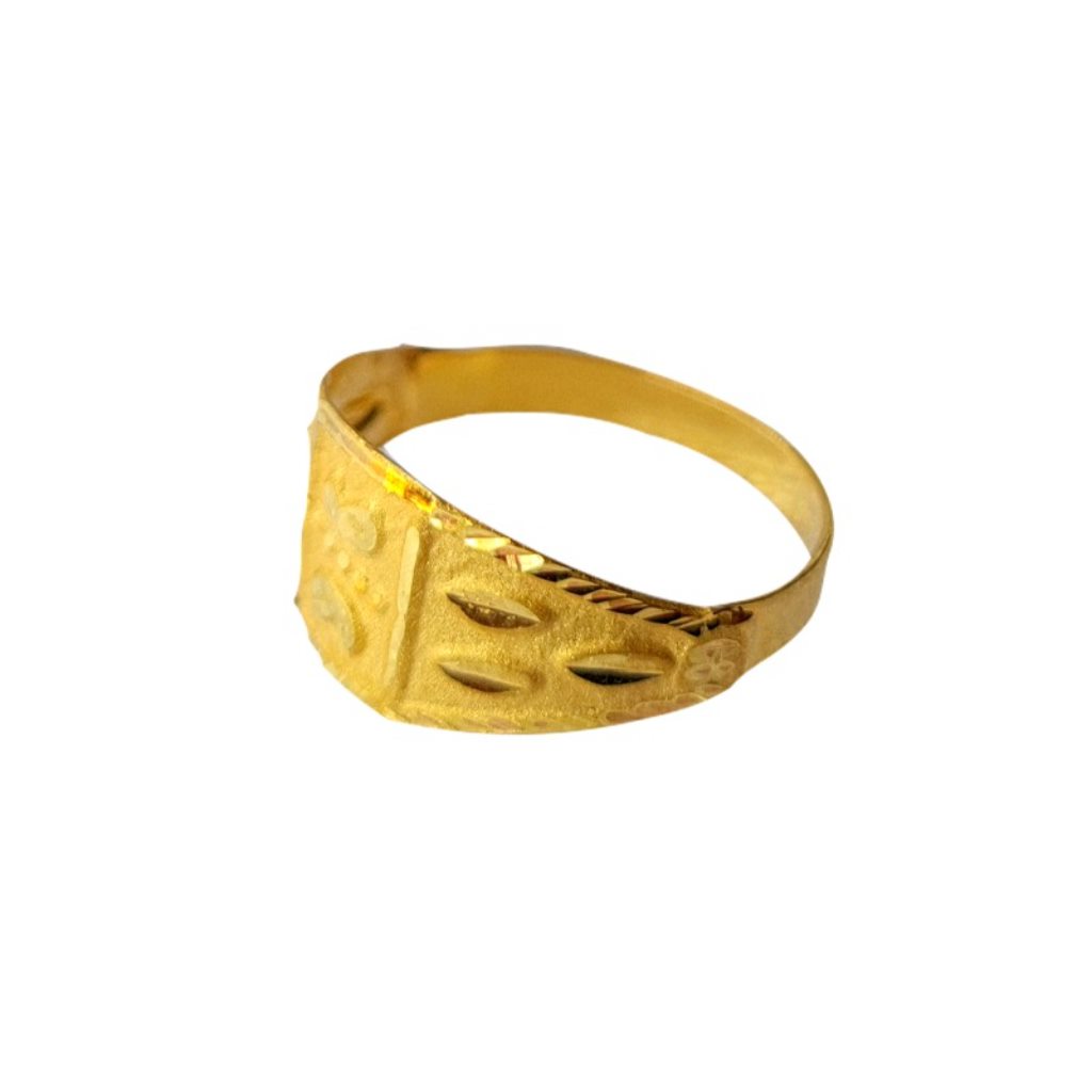 Solid 22K/18K/14K Fine Gold Certified Stamped Carved Design Kid's Ring