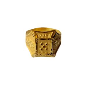 Solid 22K/18K/14K Fine Gold Certified Stamped Carved Design Kid's Ring