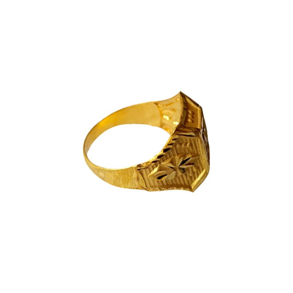 Solid 22K/18K/14K Fine Gold Certified Stamped Carved Design Kid's Ring