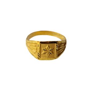 Solid 22K/18K/14K Fine Gold Certified Stamped Carved Design Kid's Ring