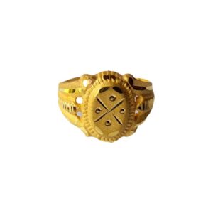 Solid 22K/18K/14K Fine Gold Certified Stamped Carved Design Kid's Ring