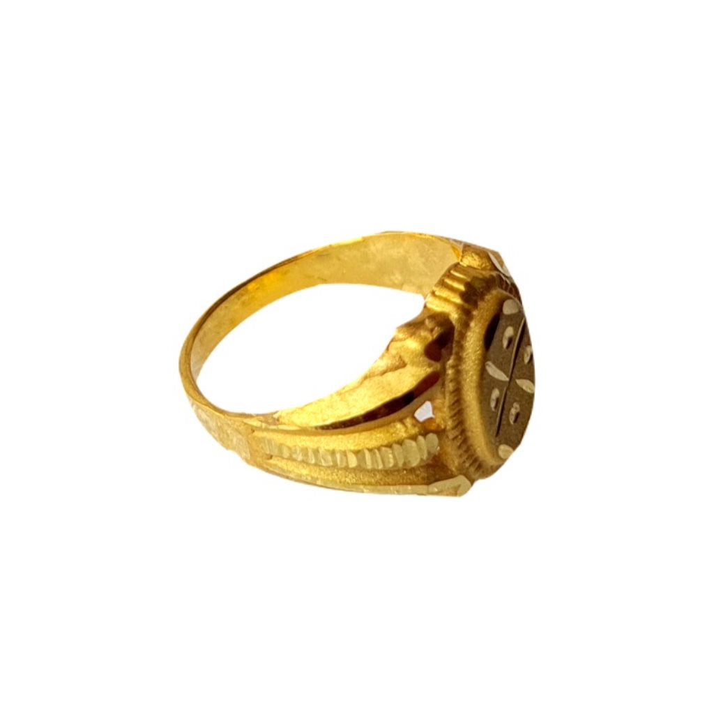Solid 22K/18K/14K Fine Gold Certified Stamped Carved Design Kid's Ring