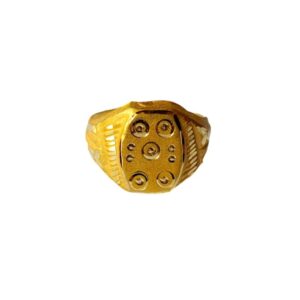 Solid 22K/18K/14K Fine Gold Certified Stamped Carved Design Kid's Ring