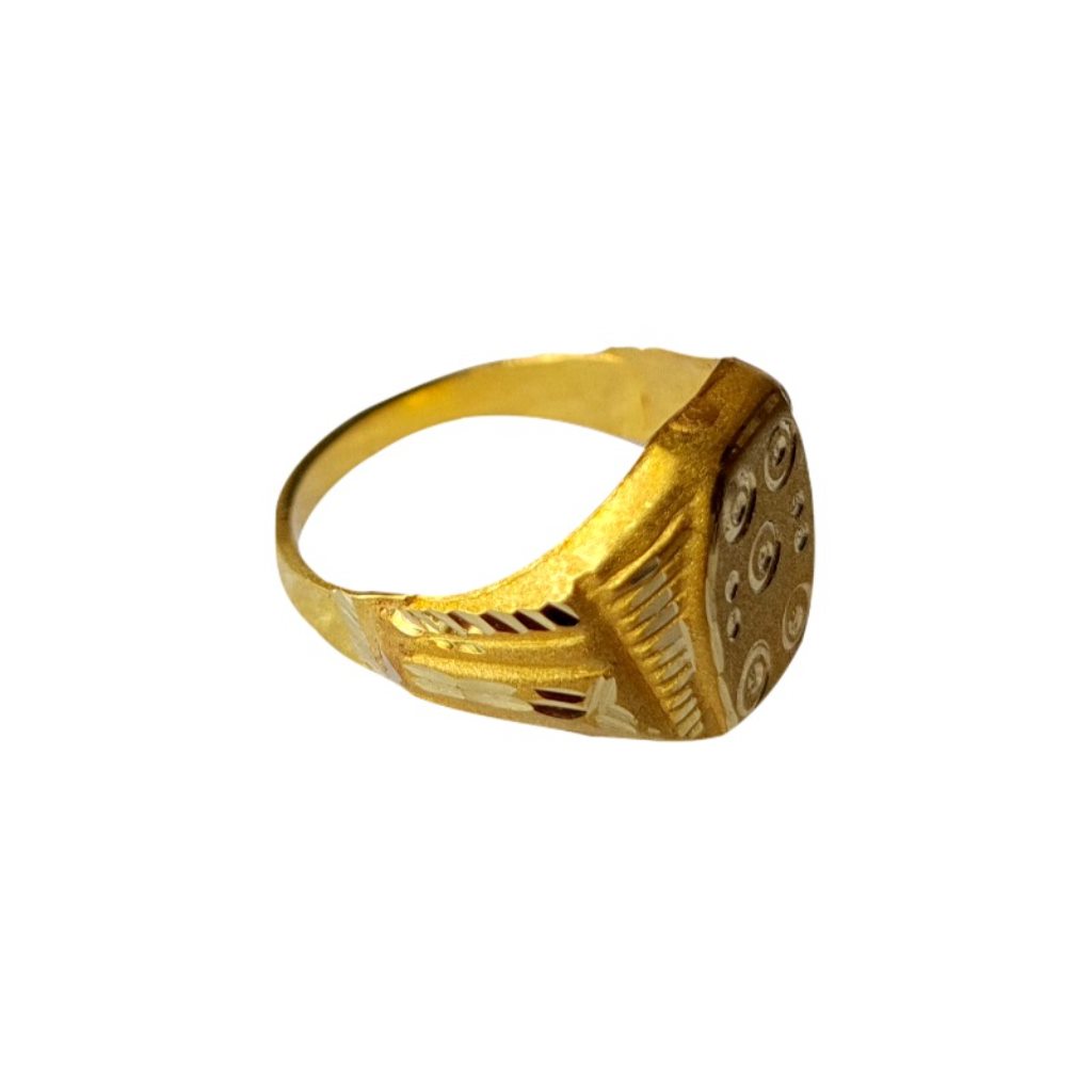 Solid 22K/18K/14K Fine Gold Certified Stamped Carved Design Kid's Ring