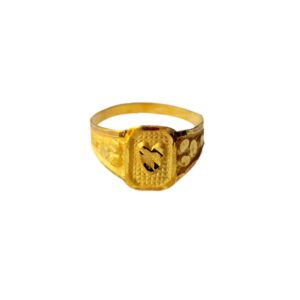 Solid 22K/18K/14K Fine Gold Certified Stamped Carved Design Kid's Ring