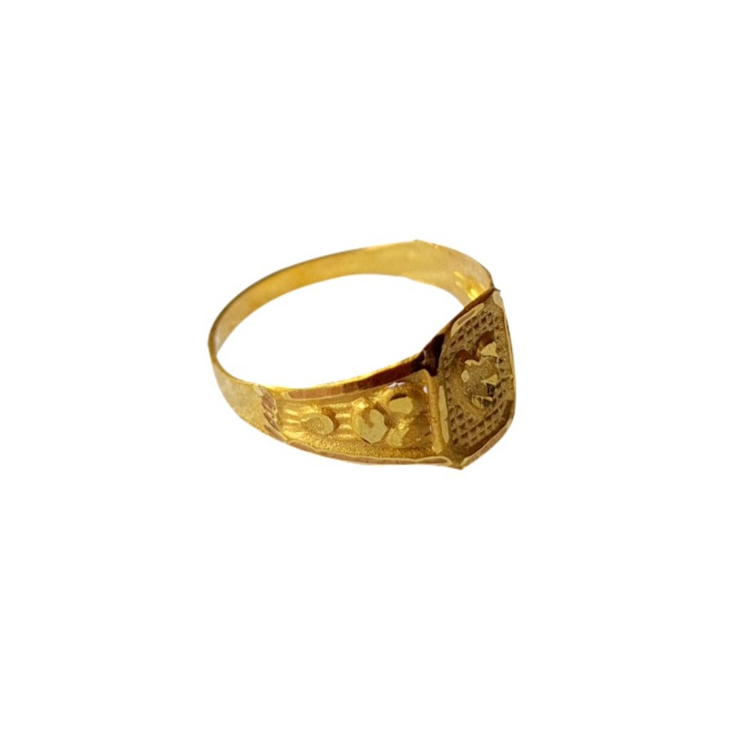 Solid 22K/18K/14K Fine Gold Certified Stamped Carved Design Kid's Ring