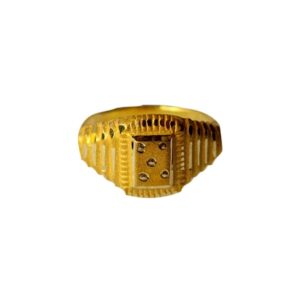Solid 22K/18K/14K Fine Gold Certified Stamped Carved Design Kid's Ring