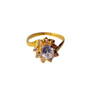 Solid 22K/18K/14K Fine Gold Certified Stamped Studded Design Kid's Ring