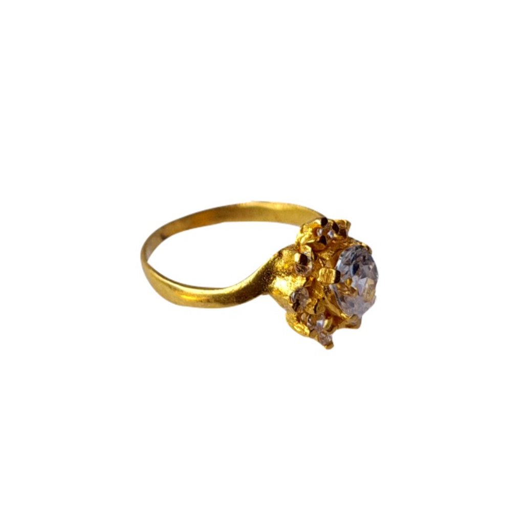 Solid 22K/18K/14K Fine Gold Certified Stamped Studded Design Kid's Ring