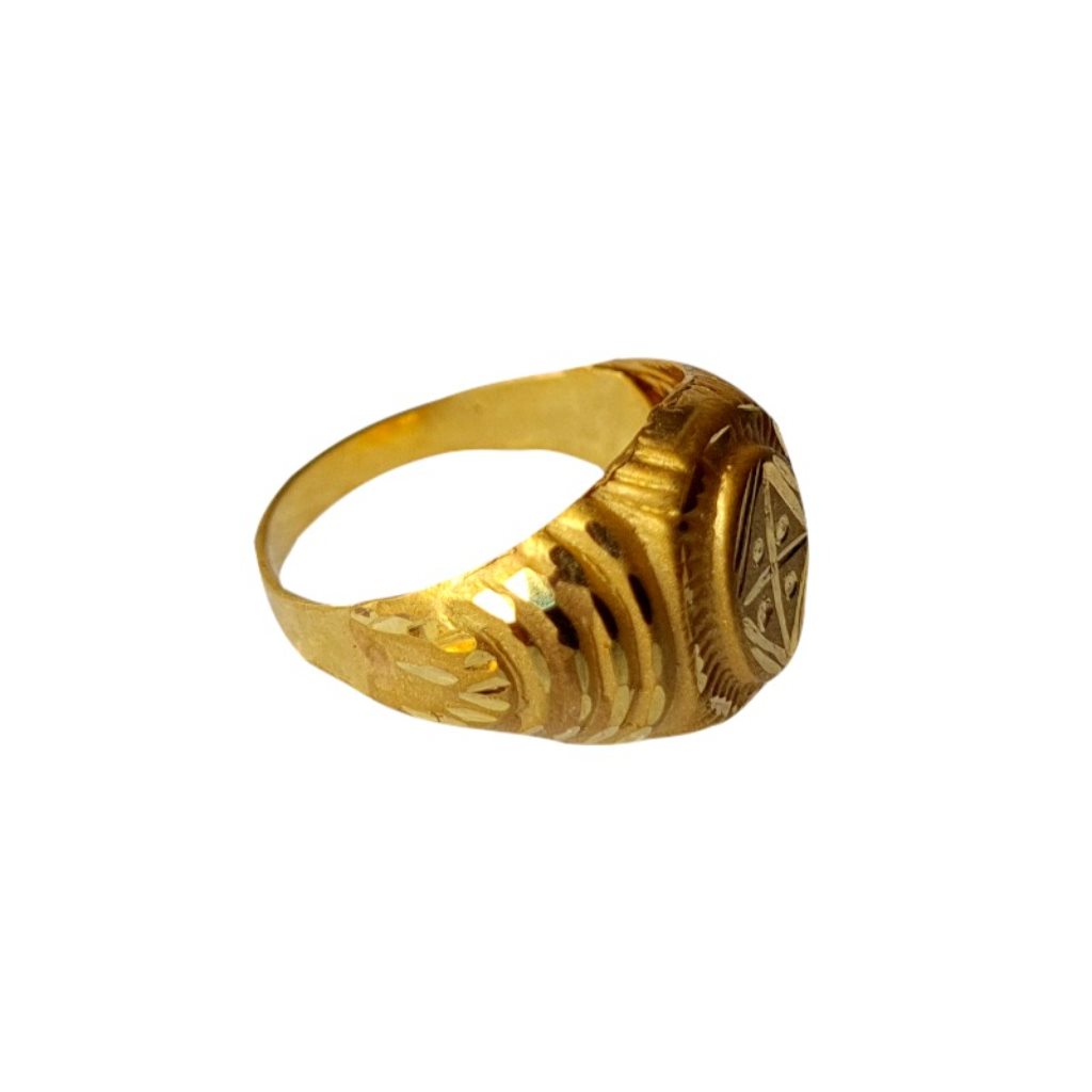 Solid 22K/18K/14K Fine Gold Certified Stamped Abstract Design Kid's Ring