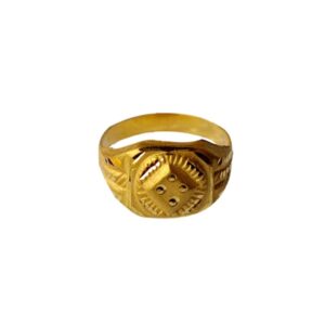 Solid 22K/18K/14K Fine Gold Certified Stamped Octagon Design Kid's Ring
