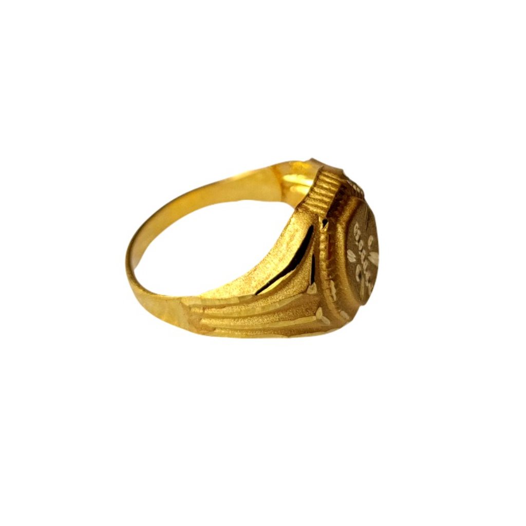 Solid 22K/18K/14K Fine Gold Certified Stamped Unique Oval Design Kid's Ring