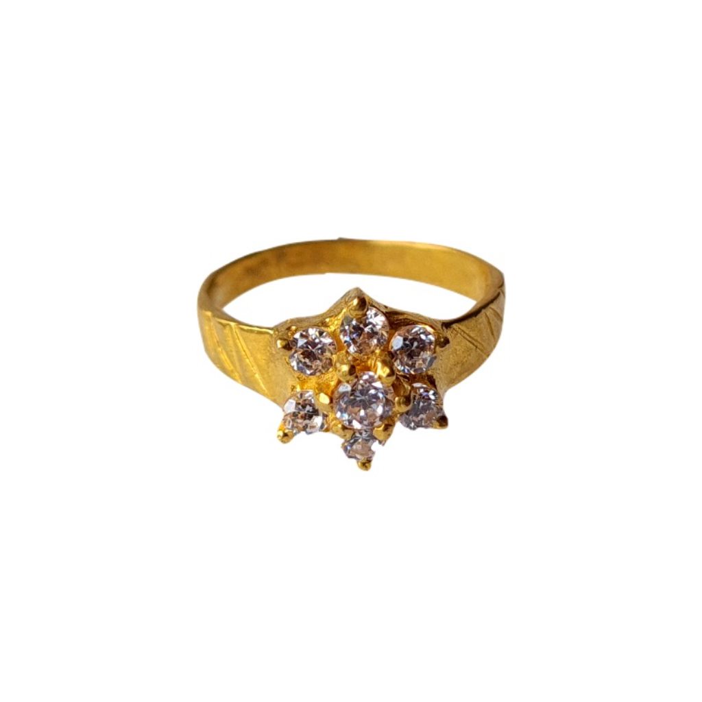 Solid 22K/18K/14K Fine Gold Certified Stamped Stones Design Kid's Ring
