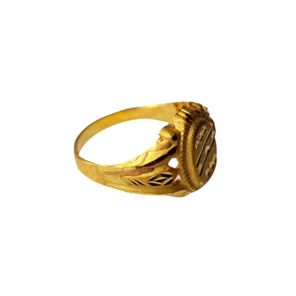 Solid 22K/18K/14K Fine Gold Certified Stamped Oval Design Kid's Ring