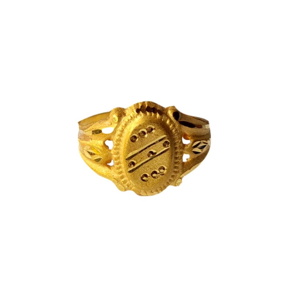 Solid 22K/18K/14K Fine Gold Certified Stamped Oval Design Kid's Ring