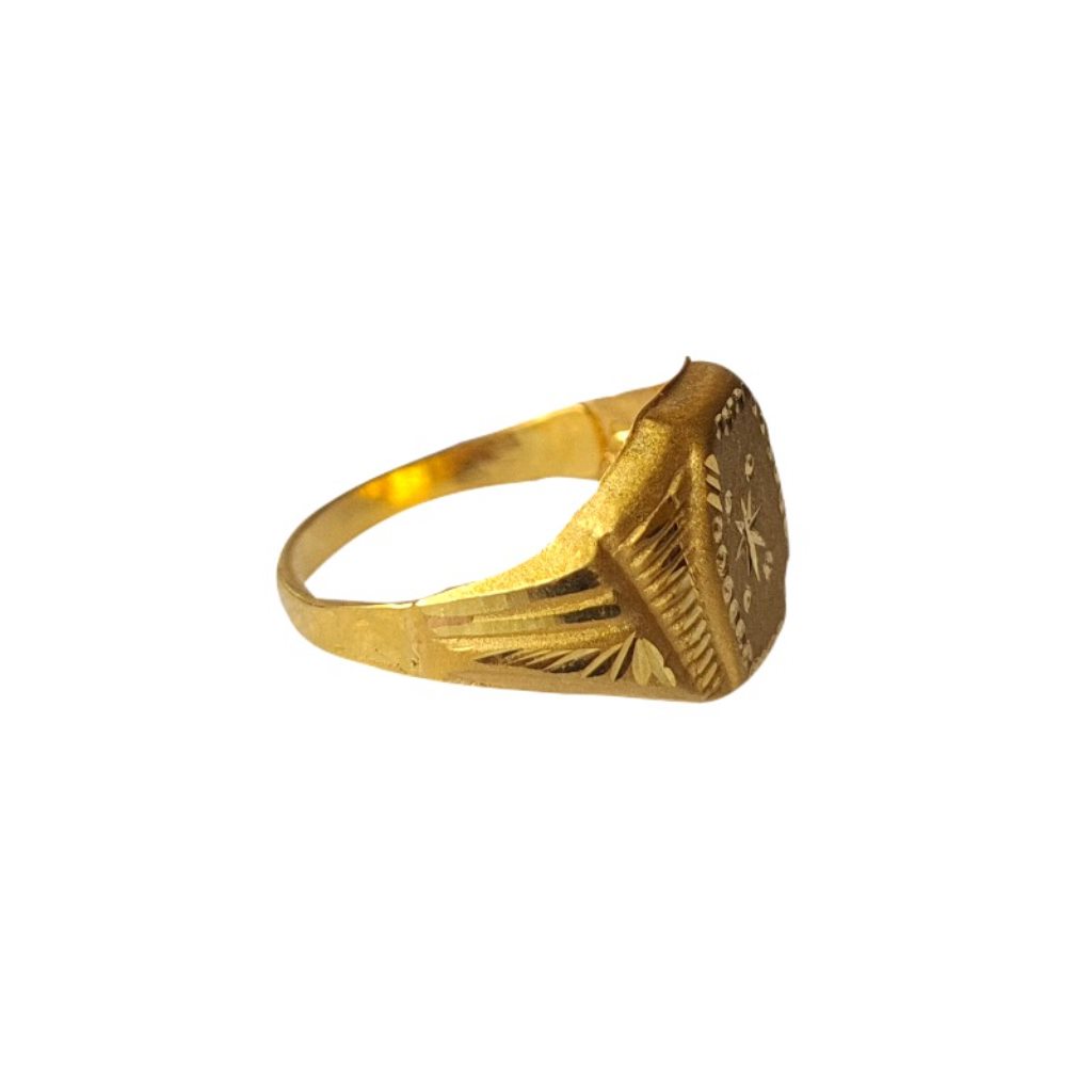 Solid 22K/18K/14K Fine Gold Certified Stamped Unique Oval Design Kid's Ring