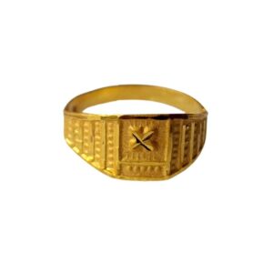Solid 22K/18K/14K Fine Gold Certified Stamped Carved Design Kid's Ring