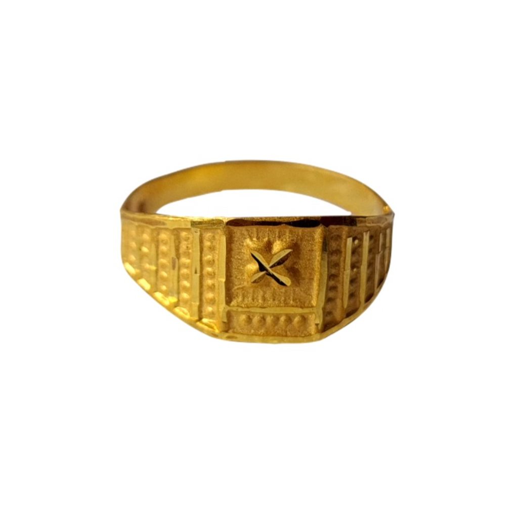 Solid 22K/18K/14K Fine Gold Certified Stamped Carved Design Kid's Ring