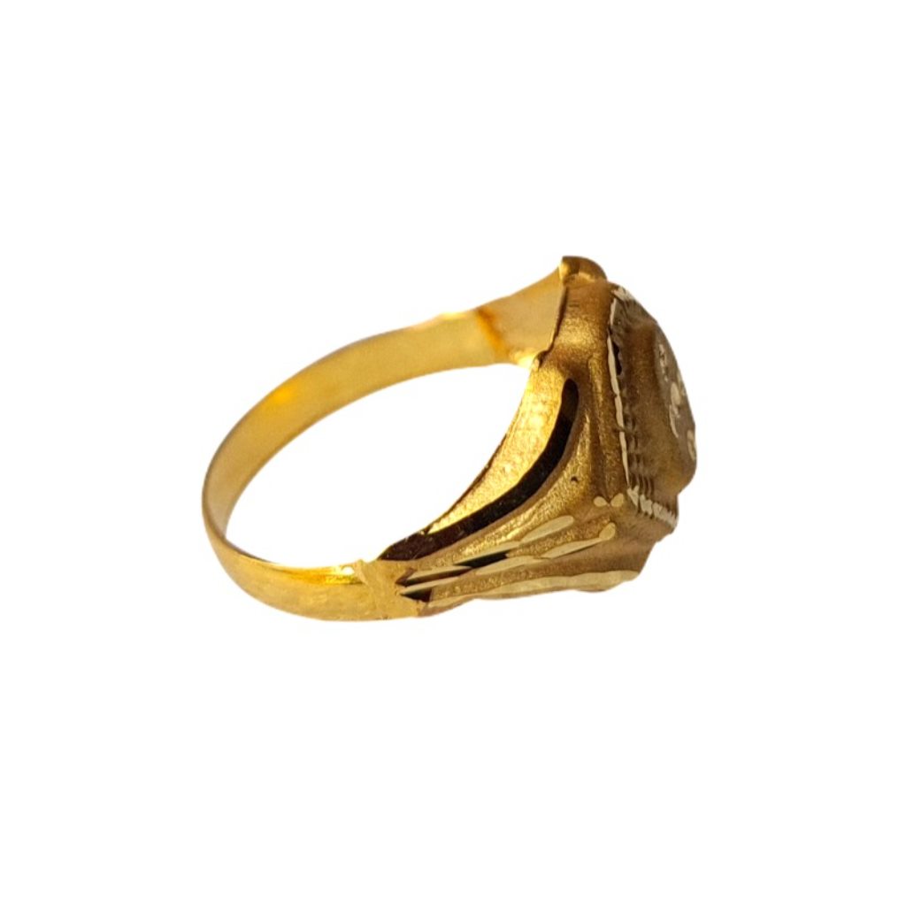 Solid 22K/18K/14K Fine Gold Certified Stamped Oval Design Kid's Ring