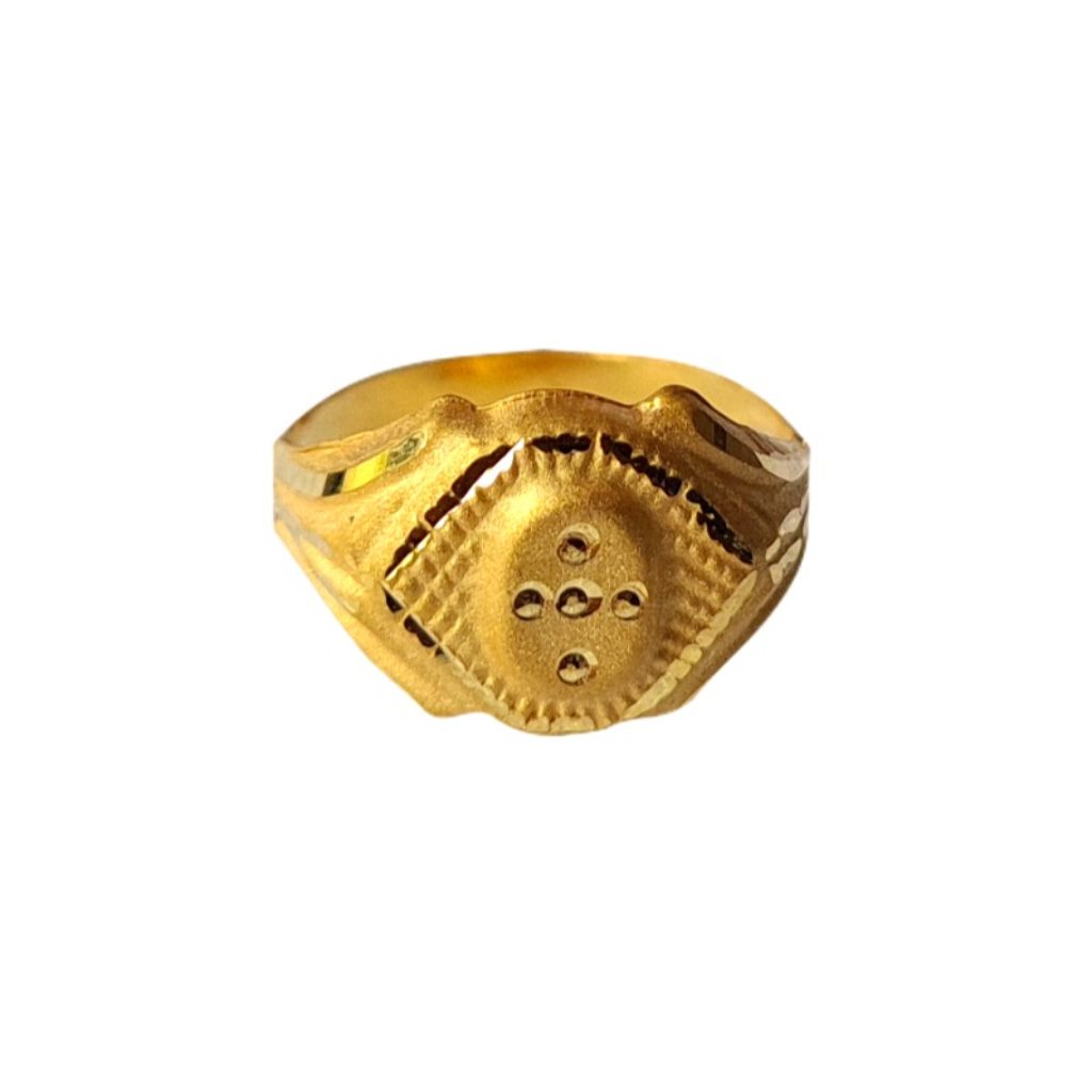Solid 22K/18K/14K Fine Gold Certified Stamped Oval Design Kid's Ring