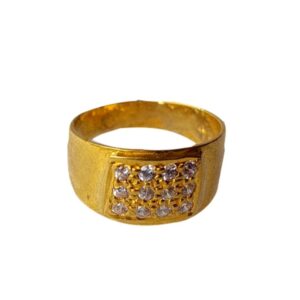 Solid 22K/18K/14K Fine Gold Certified Stamped Studded Design Kid's Ring