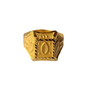 Solid 22K/18K/14K Fine Gold Certified Stamped Square Design Kid's Ring