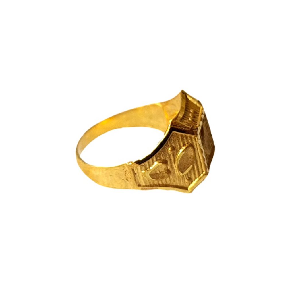 Solid 22K/18K/14K Fine Gold Certified Stamped Square Design Kid's Ring
