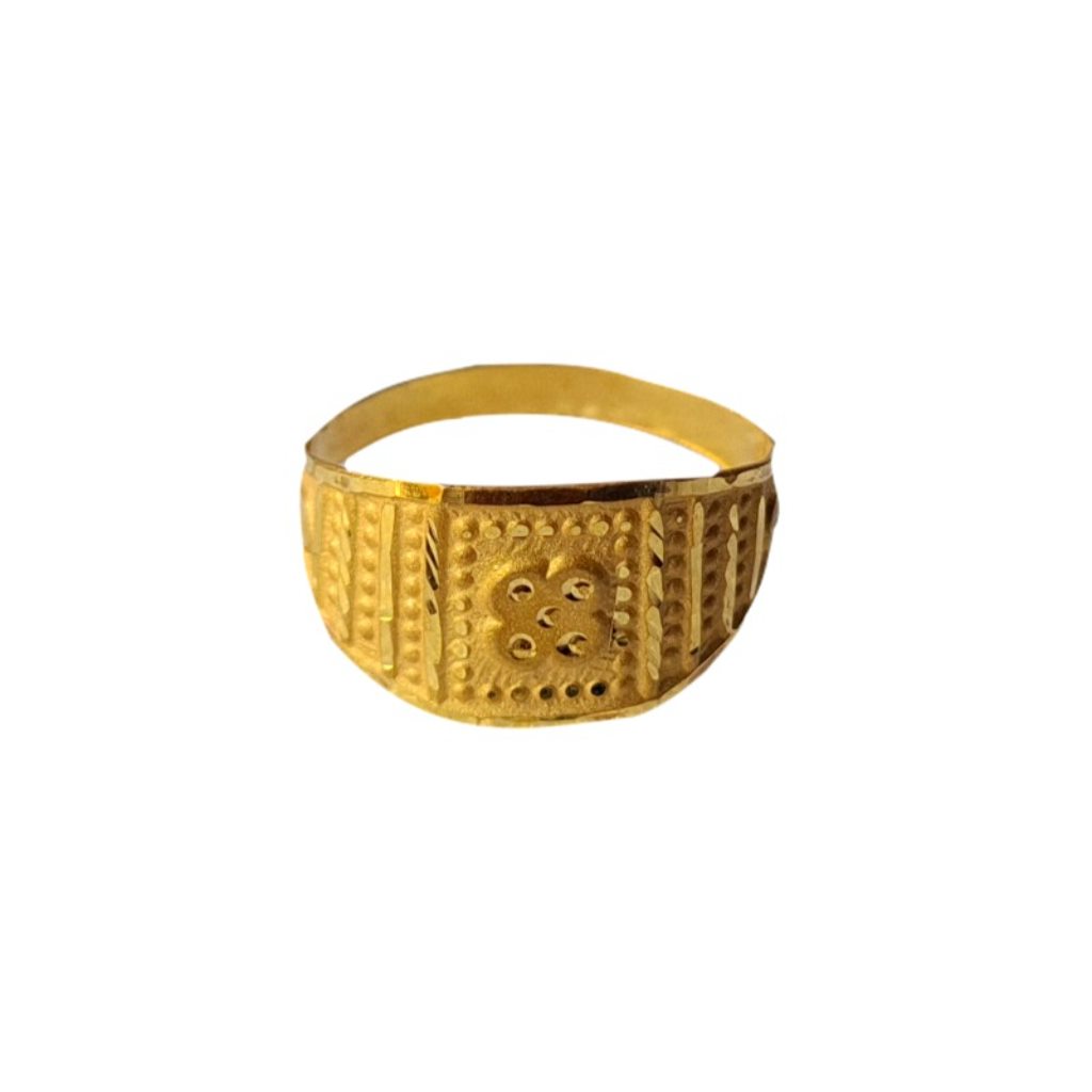 Solid 22K/18K/14K Fine Gold Certified Stamped Leaf Carved Design Kid's Ring