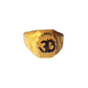 Solid 22K/18K/14K Fine Gold Certified Stamped Om Carved Design Kid's Ring