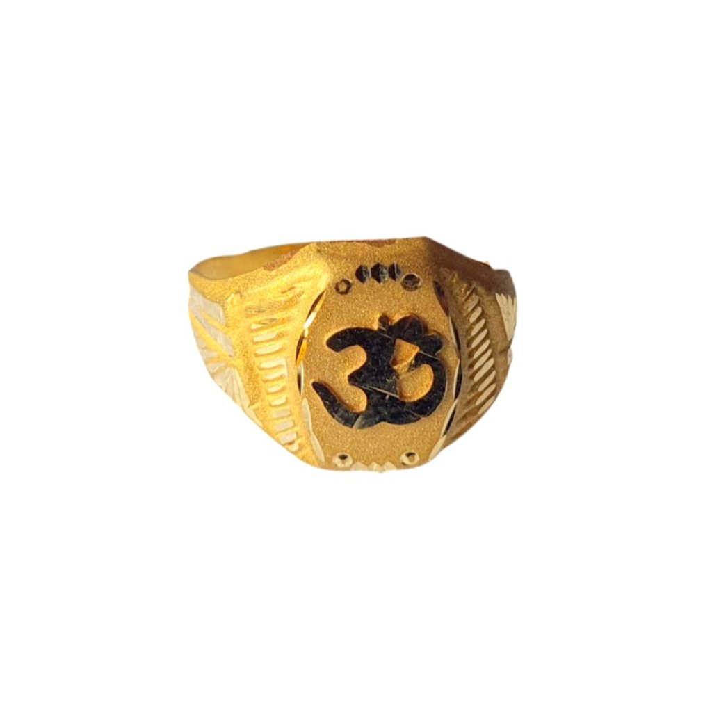 Solid 22K/18K/14K Fine Gold Certified Stamped Om Carved Design Kid's Ring