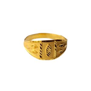 Solid 22K/18K/14K Fine Gold Certified Stamped Abstract Design Kid's Ring