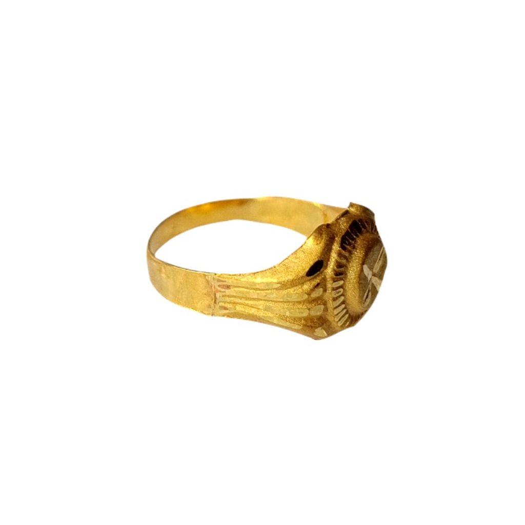 Solid 22K/18K/14K Fine Gold Certified Stamped Round Design Kid's Ring