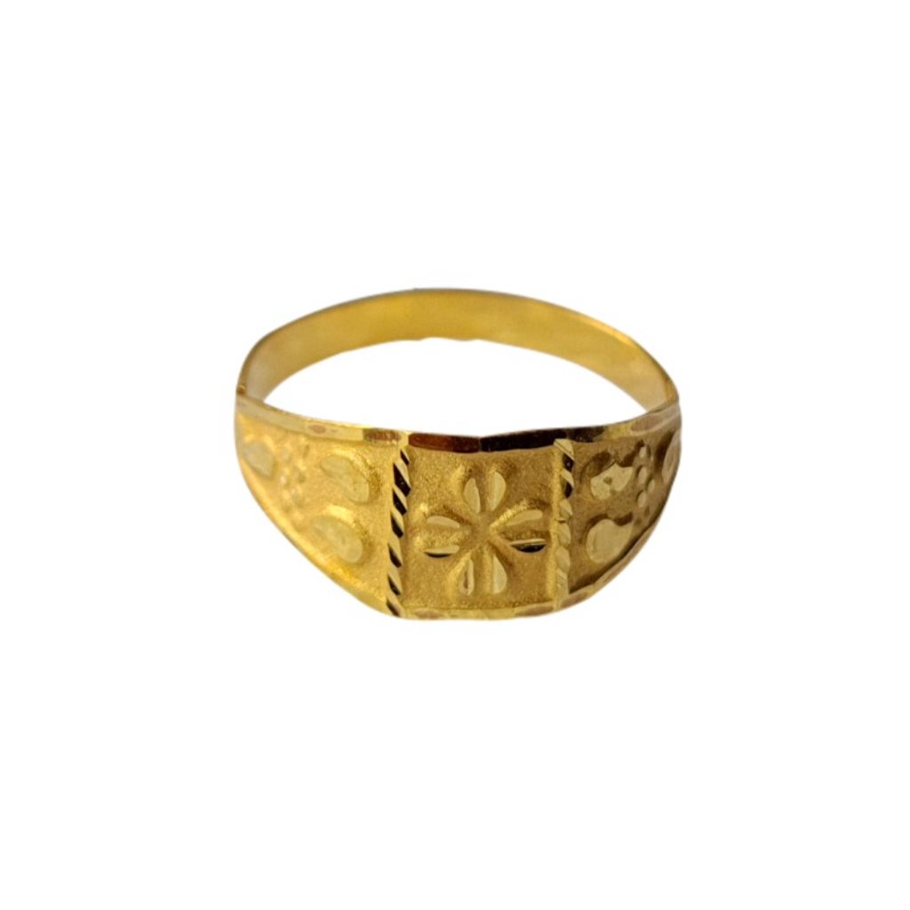 Solid 22K/18K/14K Fine Gold Certified Stamped Abstract Design Kid's Ring