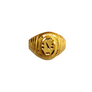 Solid 22K/18K/14K Fine Gold Certified Stamped Oval Design Kid's Ring