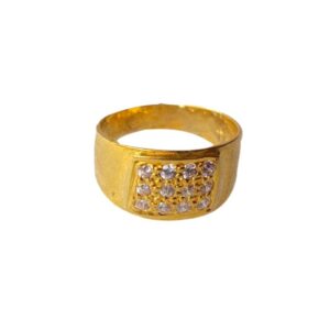Solid 22K/18K/14K Fine Gold Certified Stamped Studded Design Kid's Ring