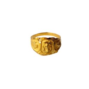 Solid 22K/18K/14K Fine Gold Certified Stamped Carved Om Design Kid's Ring