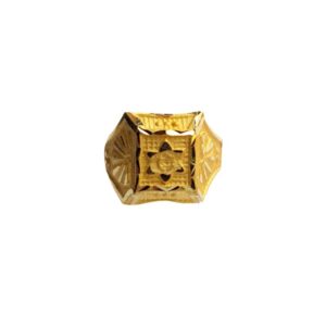 Solid 22K/18K/14K Fine Gold Certified Stamped Square Design Kid's Ring