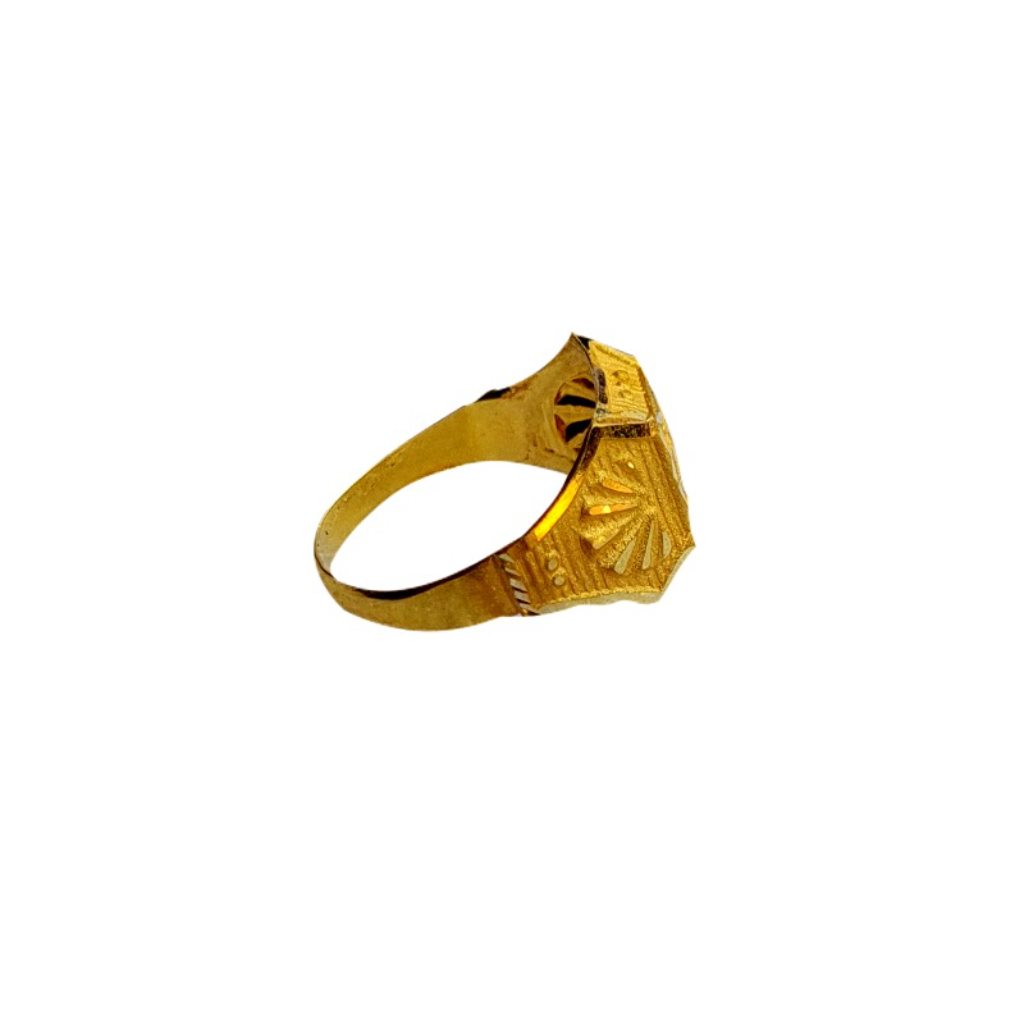 Solid 22K/18K/14K Fine Gold Certified Stamped Square Design Kid's Ring