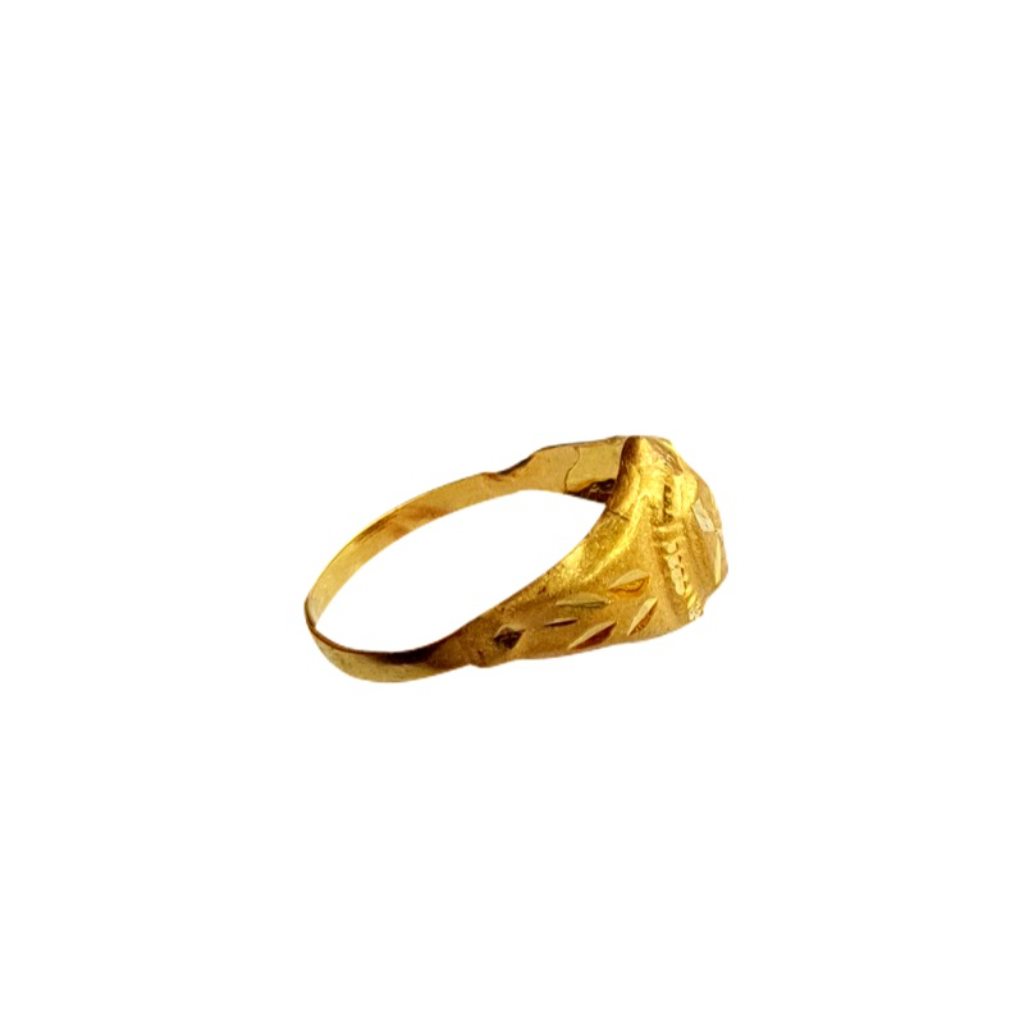 Solid 22K/18K/14K Fine Gold Certified Stamped Oval Design Kid's Ring
