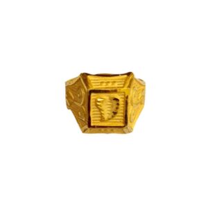 Solid 22K/18K/14K Fine Gold Certified Stamped Square Design Kid's Ring